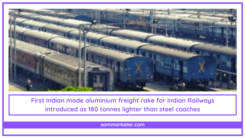 The First Indian-made aluminium freight rake for Indian Railways was ...